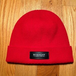 Givenchy Cashmere Wool Logo Beanie Hat NWOT 🔥